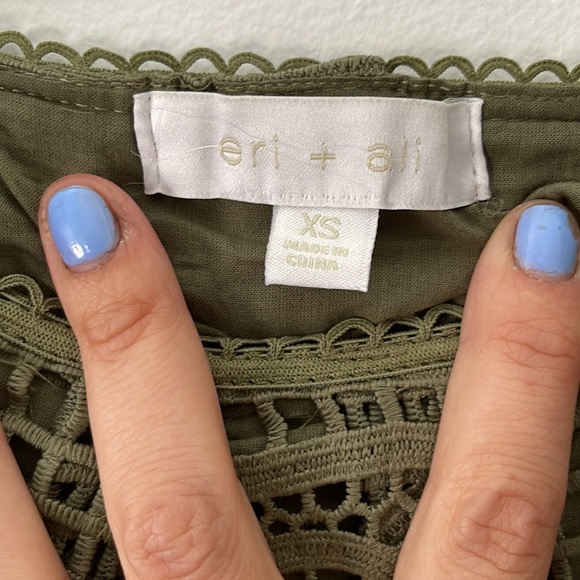 Anthropologie ERI + ALI Ruffled Lace Tank NEW WITH NO TAGS - Picture 9 of 11